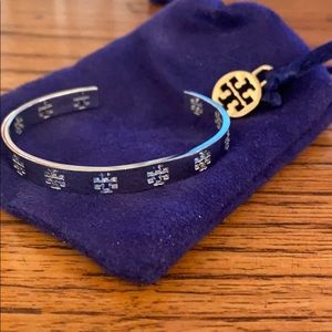 Tory burch pierced T cuff in silver